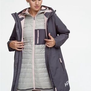 Kari Traa Gray Ski Jacket Weather-Resistant Hooded Design